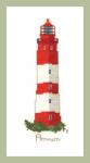 Leuchtturm Amrum - Hhe: 97  Kreuze - Breite: 35 Kreuze