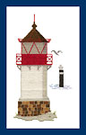 Kleiner Leuchtturm Gellen (Hiddensee) - Breite: 55 Kreuze, Hhe: 100 Kreuze