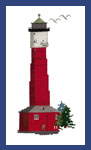 Leuchtturm Wangerooge, Hhe 124 Kreuze, 
Breite 52 Kreuze